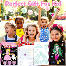 LIKYMO Foil Art for Kids - Art and Craft for Kids, Foil Craft No Mess Creative DIY Activity Toys for 4, 5, 6, 7, 8, 9 Year Old Girls Boys Gifts (Princess)