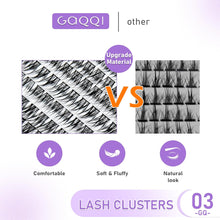 GAQQI Individual Lashes Cluster Lashes Clusters 120Pcs C Curl 12mm Lashes Diy Eyelash Extensions Soft Eyelashes Natural Look False Lashes At Home(03-C 12mm)