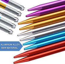 Microblading Pens 10 Piece Light Manual Tattoo Eyebrow Pens For Permanent Makeup Supplies Durable Aluminum Pen With Lock-Pin Tech 10Pcs Tattoo Microblading Pen