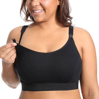 Gratlin Women's Nursing Bras Maternity Plus Size Breastfeeding Cotton Sleep Nursing Sports Bra