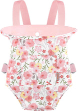 GAGAKU Baby Doll Carrier Toddler Baby Carrier for Dolls Reborn Baby Doll Accessories Front and Back Doll Carriers - Pink Rose of Sharon