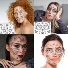 Halloween Tattoos Halloween Face Tattoos Halloween Face Stickers Realistic Spider Cobweb Halloween Temporary Tattoos Makeup Witch Stickers for Adults, Kids, Halloween Cosplay Props (Spider web)