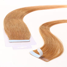 Hair2Heart 10 x 2.5g Tape Extensions  24", colour 12 golden brown, straight