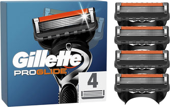 Gillette ProGlide Razor Blades Men, Pack of 4 Razor Blade Refills with Precision Trimmer, 5 Anti-Friction Blades