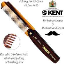 Kent Brushes Handmade Combs Large Folding Pocket Comb for Men