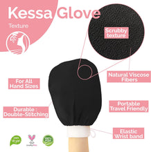 Fatima's Garden Soft Exfoliating Kessa Glove for Body & Face - Deep Cleansing Mitt for Dead Skin Removal - Moroccan Spa Scrubber - Perfect for Hammam, Bath, and Shower (2 SOFT Beige gloves)