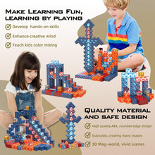 Magnetic Blocks Magnetic Tiles Magnet Sword Set Building Toys Toddler Toys STEM Sensory Construction Toys for 3 4 5 6 7 8 Year Old Boys & Girls, Creative Kids Games Kids Toys