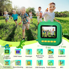 Gofunly Kids Camera Instant Print, 2.4'' Instant Camera for Kids with 32G Card & Print Photo Paper, 1080P HD Video Kids Digital Toddler Toy Camera, Christmas Birthday Gifts for Boys Age 3-12 Years Old