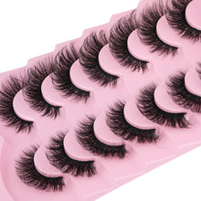 JIMIRE False Eyelashes Fluffy Cat Eye Natural Faux Mink Lashes Dramatic Wispy Fox Eye 17MM Strip Fake Lashes Look Like Eyelash Extensions Pestaas 7 Pairs Pack