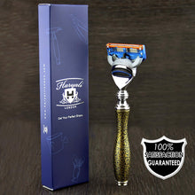 Haryali London 5 Edge Shaving Razor Beard and Mustache Safety Razor For Mens Perfect For Wet Shaving