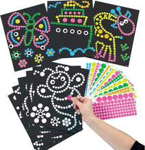 Baker Ross ET113 Dotty Sticker Art (Pack of 8) For Kids To Decorate, Arts and Crafts, 27cm x 20cm