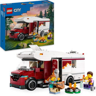 LEGO City Holiday Adventure Camper Van Toy - Creative Building Toys for 6+ Year Old Boys & Girls - Includes 3 Minifigures & Accessories - Gift Ideas for Birthdays & Holidays - 60454