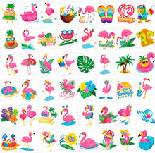 HOWAF 96Pcs Flamingo Temporary Tattoos for Kids, Flamingo Tattoos Childrens Tattoos Waterproof Fake Tattoos Stickers for Hawaiian Flamingo Party Decorations Supplies Kids Tattoos Party Bag Filler