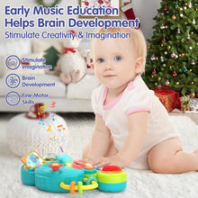 HOLA Baby Toys 6 to 12 Months, Toys of Baby 12 Months, Musical Elephant Piano Baby Toys 6 Months Plus 12 18 Months, Interactive Early Learning Toys for 6 Month Old Babies Girls Boys Gifts