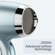 BaByliss 2100 Hydro-Fusion Hair Dryer, Smooth Blow-Dry, Ionic Anti Frizz, nozzle and curl diffuser