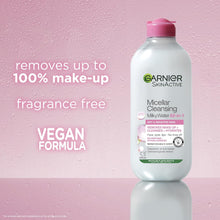 Garnier Micellar Cleansing Water For Dry Skin 400 ml, Milky Face Cleanser and Makeup Remover, Fragrance Free, Recognised By The British Skin Foundation, Use With Reusable Micellar Eco Pads