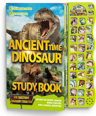 Gzsbaby Dinosaur Book for Kids 3-5 Dinosaur Busy Book with Sounds 30 Species Names & Realistic Sounds Interactive Dinosaur Toys for Boys Girls Kids 2 3 4 5 6 7 Year Old Dinosaur Toys Gifts for Kids