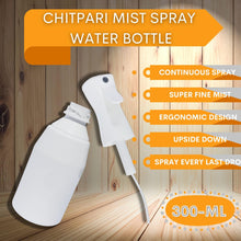 CHITPARI 300ml Water Spray Bottle, Continuous Empty Mist Spray Bottle, Fine Misting Spray Bottles for Hair Cleaning Barber Face Moist Hairdressing ironing Plant Pet & Gardening - White