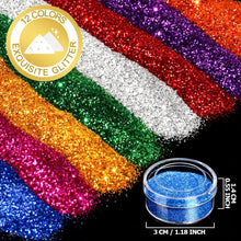 12 Pots Extra Fine Glitter, FANDAMEI Acrylic Nail Glitter, Fine Glitter for Arts & Crafts, Cosmetic Glitter Powder for Face, Body, Eye, Hair, Nail Art, Lips, Card Making, Crafting, Scrapbooking