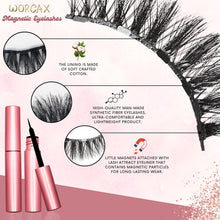 Magnetic Eyelashes, Eye Lashes With 5 Pairs of Magnetic Lashes - 2 Tubes of Magnetic Eyeliner, Reusable Magnetic Eyelashes with Tweezers, No Glue Need