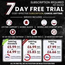 SafeTag Mag 4G  Rechargeable Magnetic 4G LTE GPS Tracker, Car, Van, Motorbike, Caravan, etc. 34-195 Countries, 90 Day Standby, Real Time Tracking and Alerts, 7 Day Free Trial+SIM Included, UK Company