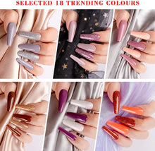 Lavender Violets Gel Nail Polish Set UV LED Varnish Soak Off Base,Glossy n Matte Top Coat 21 Pcs Nude Grey Halloween Orange Yellow Fall Season Valentine's Day Autumn Manicure F987