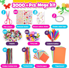 3000+Pcs Craft Kits for Kids, 3-9 Year Old Girl Gifts Arts and Crafts for Kids Toys for 3-9 Year Old Girls Kids Crafts Girls Gifts for 3-9 Year Olds Girls Toys Age 3-9 Presents for 3-9 Year Old Girls