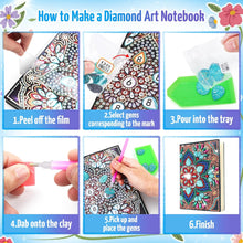 Craft Kits for Kids Age 6-8-9-10, Girls Birthday Presents for 5 7 11 12 Year Old Notebook Diamond Art Painting Kit Arts and Crafts for Kids Toys for 5-10 Year Old Girl Gifts Diary Cute Stationery Set