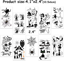 HOWAF 150+ Halloween Spiders Net Tattoos Bat Skull Ghost Temporary Tattoos Tattoos Stickers Transfer for Body Shoulder Arm Back Halloween Costume Cosplay Makeup Accessories Party Favor Supplies