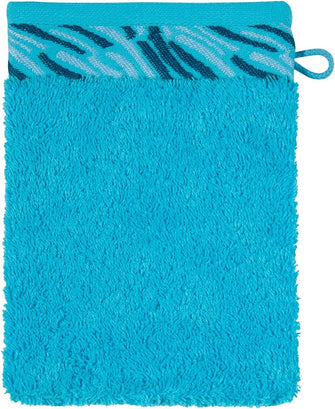 Frottana Shadow wash mitt 20 x 15cm, 100% cotton, turquoise