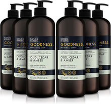 Baylis & Harding Goodness Oud, Cedar and Amber Body Wash, 500 ml (Pack of 3) - Vegan Friendly