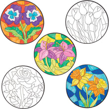 Baker Ross Flower Colour In Window Decorations - Pack of 12, Easter Crafts, Craft For Kids (AT393)
