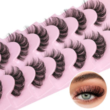 Lashes Natural Look Curly Eye Lashes Strip That Look Like Extensions 16MM Clear Band Fluffy D Curl 3D Short Volume Cat Fake Eyelashes Pack 7 Pairs By Goddvenus