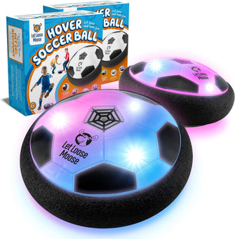 Let Loose Moose Hover Ball  Light Up Indoor Football 2 Pack w/Foam Bumpers for 3-12 Year Old Boys and Girls  Games and Toys for Kids