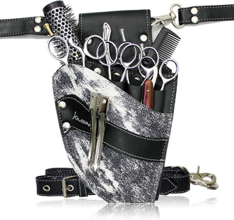 Hairdressing Scissor Pouch by Kassaki Grey Cowhide Look Tool Belt Bag Limited Edition