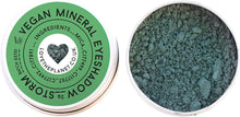 Love the Planet Vegan Mineral Eyeshadow in Refillable Tin, Loose Powder Makeup, Highly Pigmented, Grey Green Cool Toned Matte Shadow, Shade Storm 2g