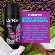 Lynx Excite 48 hours of odour-busting zinc tech Aerosol Bodyspray deodorant to finish your style 150 ml