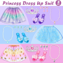 INSPIMYST Princess Dress Up Shoes, Princess Costume for Girls Toys Pretend Jewelry Accessories for 3 4 5 6 Aged Girls Birthday Halloween Gifts