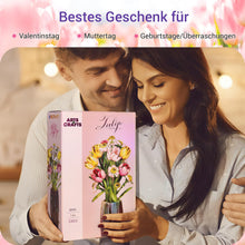 BAKA Flowers Bouquet Toys Building Set with Vase - Artificial Flowers with Tulips and Daisy for Adults, Home Decor, Arts & Crafts, Birthday Gift Idea for Her, Him