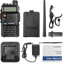 BAOFENG GT-5R Upgraded Walkie Talkie LEGAL Dual Band Two Way Radio, Long Range Handheld Amateur Radio with 144-146/430-440MHz, 128 Channels, 1800mAh Battery, Headset for Adults, Support CHIRP