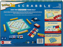 Mattel Games Scrabble Pokmon Board Game, Family Word Game with Two Ways to Play, includes 50 Challenge Cards featuring Pokmon characters for 2-4 Players, UK Version, HXB94