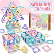 Lovchil Toys for 2 Year Old Girls Magnetic Building Blocks, Magnetic Tiles Building Construction Set STEM Montessori Toys, Preschool Toys for 3 4 5 6 7 8 Year Old Girls Boys Kids Toddler Birthday Gift