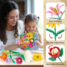 756 PCS Flower Bouquet Building Sets - 11 Kinds of Building Block Flowers, Botanical Collection Crafts Set for Home Office Decoration, Valentines Day for Adults Girl