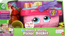 LeapFrog 603603 Shapes & Sharing Picnic Basket Baby Toy Educational and Interactive 16 Pieces for Creative and Learning Play For Boys & Girls 6 months, 1,2,3 Year Olds, Pink, One Size