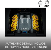 LEGO Technic Lamborghini Huracn Tecnica Toy Car Model Kit, Racing Car Building Set for 9 Plus Year Old Kids, Boys, Girls and Motor Sport Fans, Collectible Gift Idea 42161