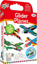 Galt Glider Planes - 4 Foam Planes Craft Kit for Kids to Colour,Build and Fly - 8 Washable Pens,Stickers and Guide Book - Fun Childrens Arts and Crafts Activity Pack - Girls and Boys Ages 5 Years Plus