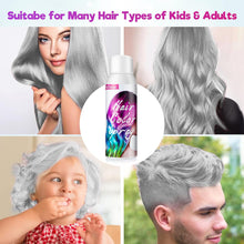 Hair Colour Spray, Grey White Temporary Coloured Hair Spray One Time Hair Dye Hairspray, Hurtless, Fast Dyeing, Easy Wash Out for Party, Fancy, Cosplay, Halloween, Suitable for Kids Adults-100ml