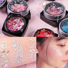 CkFyahp 12 Colours Face GlitterGel for Body Holographic Chunky Cosmetic Glitter Gel Manicure Christmas Hair Nails Eyes Bling Sequins Halloween Makeup Mermaid Powder Shiny Flakes