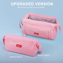 Mamowla Large Pencil Cases for Girls Super Big Pencil Case for Women Zipper Smoothy Duarable School Pen Pouch Holder Stationery Organizer Duarable for Teenage Girls Boys Pink