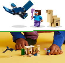 LEGO Minecraft Steve's Desert Expedition Building Toys for 6 Plus Year Old Kids, Boys and Girls, Biome Gaming Set with House, Toy Animal and Figures, Gift for Gamers 21251